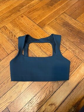 Nike Zenvy Minimalist Dark Teal Square-Back Sports Bra